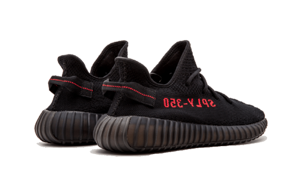 kids Yeezy Boost 350 V2 Shoes "Black/Red" 